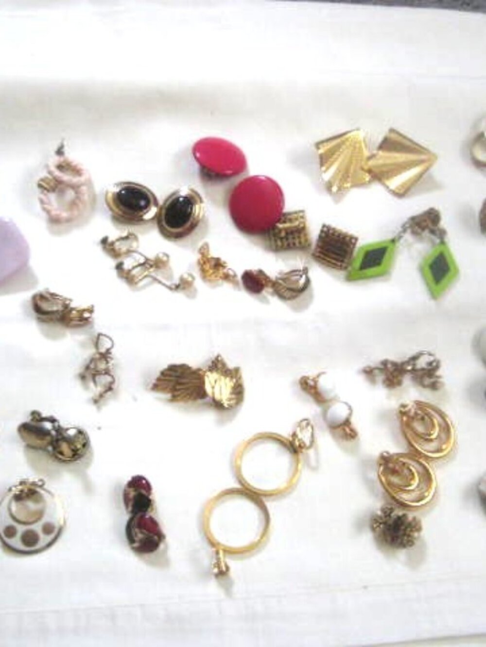 Vintage Earring Lot Monet Trifari Napier Clip Ons 30 Pairs